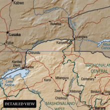 Cargar imagen en el visor de la galería, Digitally Restored and Enhanced 2002 Zimbabwe Map Poster - Restored Map of Zimbabwe South Africa Wall Art Print - Zimbabwe South Africa Map Print
