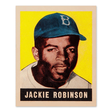 Digitally Restored and Enhanced 1948 Jackie Robinson Poster Matte - Vintage Poster of Brooklyn Dodgers Baseball Player Jackie Robinson Wall Art Print