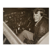 Cargar imagen en el visor de la galería, Digitally Restored and Enhanced 1937 Amelia Earhart Electra Cockpit Photo - Aviation Pioneer - Golden Age of Flight History - Gallery-Quality Print
