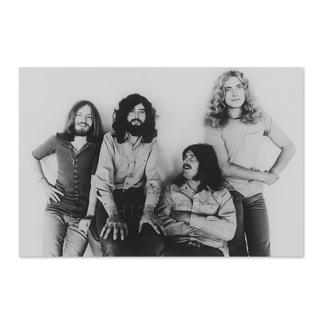 Digitally Restored and Enhanced 1971 Led Zeppelin Photo Print - Vintage Led Zeppelin Poster Print - Old Photo of English Rock Band Led Zeppelin Wall Art