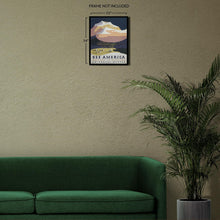 Cargar imagen en el visor de la galería, Digitally Restored and Enhanced 1936 Montana Mountains Tipi See America WPA Federal Art Project Travel Poster - Depression Era Art Deco - Archival Reproduction
