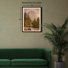 Cargar imagen en el visor de la galería, Digitally Restored and Enhanced 1871 Yosemite El Capitan Landscape Art Print - California Granite Cliff Scenery - Museum-Quality Print
