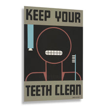 Cargar imagen en el visor de la galería, Digitally Restored and Enhanced 1936 Rochester New York Keep Your Teeth Clean WPA Federal Art Project Health Poster - Depression Era Art Deco - Archival Reproduction
