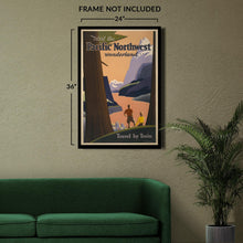 Load image into Gallery viewer, 1925 Pacific Northwest Travel Poster - Wonderland Mountains Forests - Roaring Twenties Tourism - Archival Print
