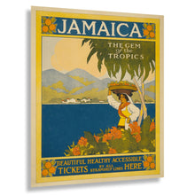 Cargar imagen en el visor de la galería, Digitally Restored and Enhanced 1910 Jamaica Gem of the Tropics Caribbean Travel Poster - Tropical Island Tourism Art - Archival Reproduction
