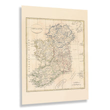 Load image into Gallery viewer, Digitally Restored and Enhanced 1799 Ireland Map Poster - Vintage Map of Ireland Wall Art - Historic Poster Map of Ireland - Old Map of Ireland Print
