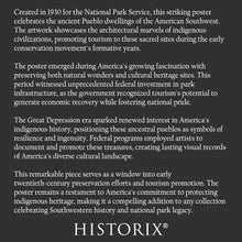 Load image into Gallery viewer, Digitally Restored and Enhanced 1930 Pueblos of the Southwest National Parks Monuments Poster - Vintage Conservation Tourism Art - Archival Reproduction
