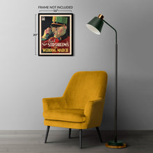 Load image into Gallery viewer, Digitally Restored and Enhanced 1928 The Wedding March Silent Film Movie Poster - Erich von Stroheim Cinema - Art Deco Entertainment - Gallery-Quality Print

