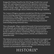Load image into Gallery viewer, Digitally Restored and Enhanced 1934 Chicago Worlds Fair Foreign Villages Art Deco Poster - International Exposition History - Archival Reproduction
