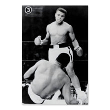 Cargar imagen en el visor de la galería, Digitally Restored and Enhanced 1934 Muhammad Ali VS Sonny Liston Poster Photo - Old Photo Print of The Greatest Muhammad Ali Standing Over Sonny Liston
