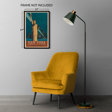 Load image into Gallery viewer, Digitally Restored and Enhanced 1927 New York Travel Poster - Wonder City Metropolitan Manhattan - Jazz Age Urban Grandeur - Archival Print
