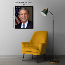 Cargar imagen en el visor de la galería, Digitally Restored and Enhanced George W Bush 43rd President of the United States Official Portrait Photo Print Poster
