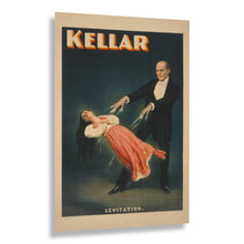 Load image into Gallery viewer, 1894 Kellar Magician Poster - Levitation Illusion - Victorian Gilded Age Theater Magic - Archival Print
