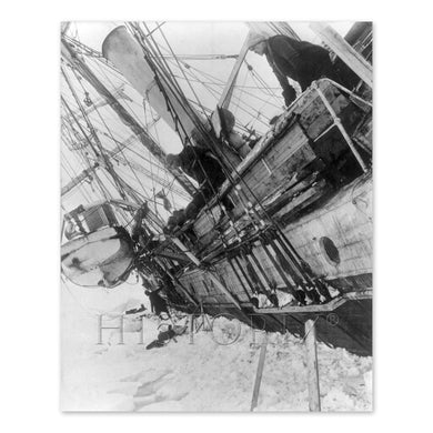 Digitally Restored and Enhanced 1916 Ernest Shackleton's Antarctic Endurance Expedition Photo Print - Old Shackleton's Journey Sailing Ship Poster Photo