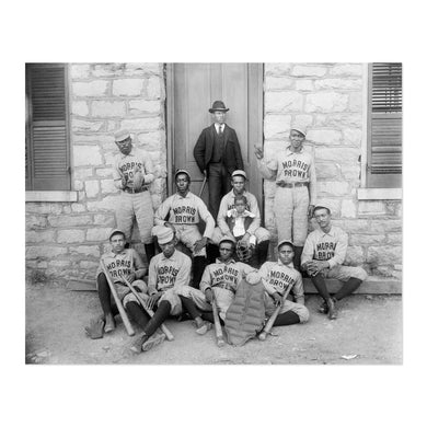 Digitally Restored and Enhanced 1899 African American Baseball Players Photo Print - Baseball Players from Morris Brown College at Atlanta Georgia Poster