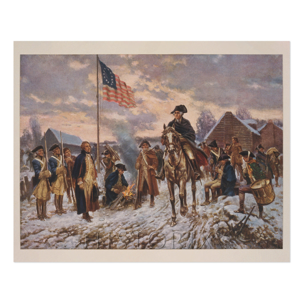 Digitally Restored and Enhanced1911 George Washington at Valley Forge Print Photo - Restored President George Washington Valley Forge Poster Wall Art