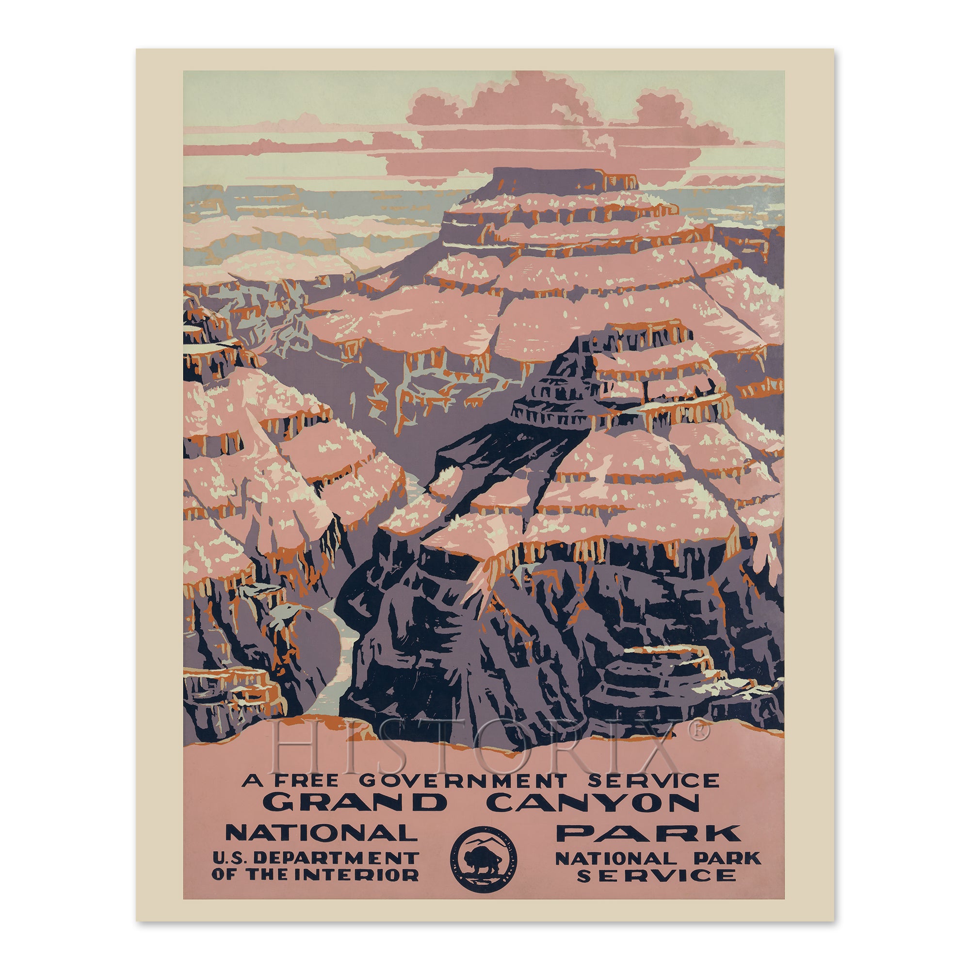 1938 Grand Canyon National Park Rock Formation Travel Poster Wall Art – Historic Prints 1938-grand-canyon-national-park-rock-formation-travel-poster-wall-art-historic-prints