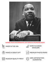 Load image into Gallery viewer, Digitally Restored and Enhanced 1964 Martin Luther King Jr Photo Print - Old Martin Luther King Poster Print - Historic MLK Poster Wall Art
