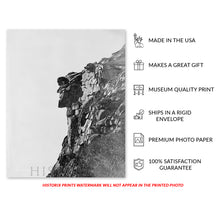 Cargar imagen en el visor de la galería, Digitally Restored and Enhanced 1890 Old Man of the Mountain Photo Print - Vintage Photo of The Great Stone Face or The Profile Wall Art Poster

