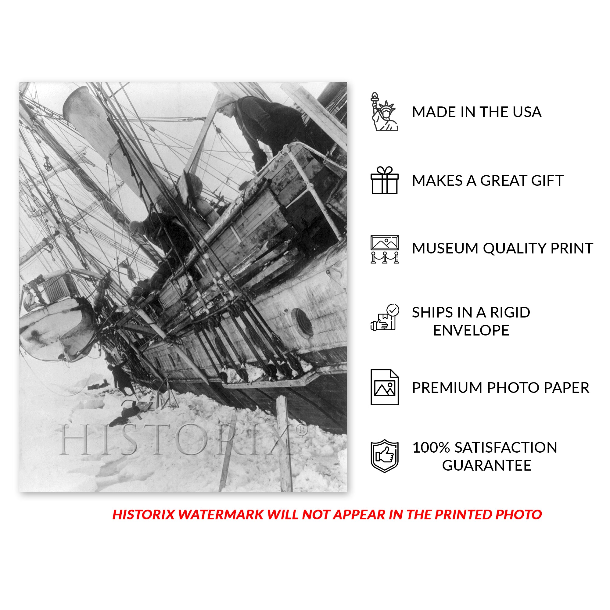 1916 Shackleton's Antarctic Endurance Expedition Photo Print