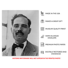 Load image into Gallery viewer, Digitally Enhanced and Restored 1936 Pedro Albizu Campos Photo Print - Puerto Rican Revolutionary Don Pedro Albizu Campos Portrait Photo Wall Art Poster
