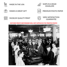 Load image into Gallery viewer, Digitally Restored and Enhanced 1919 Photo of a Crowded Bar Before Wartime Prohibition New York City Poster Print - Vintage New York City Wall Art

