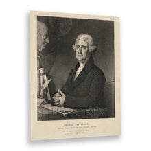 Load image into Gallery viewer, Digitally Restored and Enhanced 1825 Thomas Jefferson Portrait Photo Print - Restored Photo of United States Third President Thomas Jefferson Wall Art
