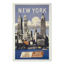 Load image into Gallery viewer, Digitally Restored and Enhanced 1950 New York Travel Poster Print - Old New York Skyline Poster by Adolph Treidler - Vintage Manhattan New York City Poster
