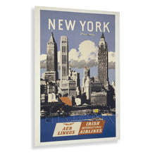Cargar imagen en el visor de la galería, Digitally Restored and Enhanced 1950 New York Travel Poster Print - Old New York Skyline Poster by Adolph Treidler - Vintage Manhattan New York City Poster
