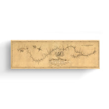 Load image into Gallery viewer, Digitally Restored and Enhanced 1811 Mississippi River Map Canvas - Canvas Wrap Vintage Wall Map of Mississippi River - Historic Mississippi Poster - Old Mississippi Map From Source To Missouri Mouth
