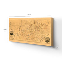 Load image into Gallery viewer, Digitally Restored and Enhanced 1818 Kentucky Map Canvas - Canvas Wrap Vintage Map of Kentucky Poster - Historic Kentucky Wall Art - Old Kentucky State Map - Restored Kentucky Map from Actual Survey
