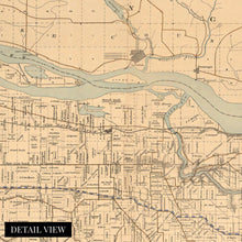 Load image into Gallery viewer, Digitally Restored and Enhanced 1889 Multnomah County Map Canvas Art - Canvas Wrap Vintage Multnomah - History Map of Multnomah County Oregon - Old Multnomah County Oregon Map Wall Art Poster

