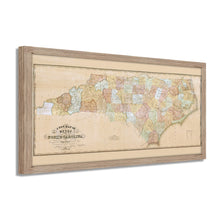 Load image into Gallery viewer, Digitally Restored and Enhanced 1833 North Carolina Map Print - Framed Vintage North Carolina Wall Art - Old NC Map Poster - Historic Map of NC Poster - Map of North Carolina State
