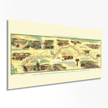 Load image into Gallery viewer, Digitally Restored and Enhanced 1960 Pony Express Map - Vintage Pony Express Poster - Old Pony Express Map - The Pony Express Historic Trail Route Showing Names and Locations of Relay Stations
