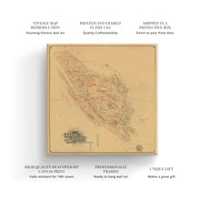 Load image into Gallery viewer, Digitally Restored and Enhanced 1892 Marin California Map Canvas - Canvas Wrap Vintage Marin County Poster - History Map of Marin County California
