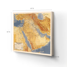 Load image into Gallery viewer, Digitally Restored and Enhanced 1991 Operation Desert Storm Map Canvas Art - Canvas Wrap Vintage Wall Map of Middle East - Old Middle East Map Poster - Operation Desert Storm Planning Graphic Map

