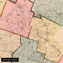 Cargar imagen en el visor de la galería, Digitally Restored and Enhanced 1856 Sullivan County NY Map Canvas - Canvas Wrap Vintage New York Map Poster - Old Map Of New York State - Restored Sullivan County  New York Canvas Wall Art
