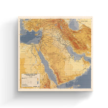 Load image into Gallery viewer, Digitally Restored and Enhanced 1991 Operation Desert Storm Map Canvas Art - Canvas Wrap Vintage Wall Map of Middle East - Old Middle East Map Poster - Operation Desert Storm Planning Graphic Map
