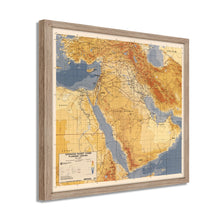 Load image into Gallery viewer, Digitally Restored and Enhanced 1991 Operation Desert Storm Map - Framed Vintage Middle East Map Poster - Old Middle East Wall Art - Restored Operation Desert Storm Planning Graphic
