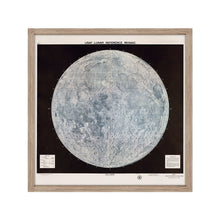 Load image into Gallery viewer, Digitally Restored and Enhanced 1966 Map of the Moon - Framed Vintage Moon Map - Restored Moon Map - Old Moon Map - USAF Lunar Reference Mosaic Poster of the Moon Wall Art Print

