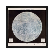 Load image into Gallery viewer, Digitally Restored and Enhanced 1966 Map of the Moon - Framed Vintage Moon Map - Restored Moon Map - Old Moon Map - USAF Lunar Reference Mosaic Poster of the Moon Wall Art Print

