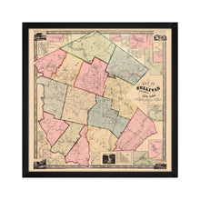 Load image into Gallery viewer, Digitally Restored and Enhanced 1856 Sullivan County NY Map - Framed Vintage Map of New York State - Old New York Map Poster - Restored Sullivan County Wall Art from Actual Surveys
