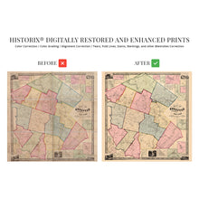 Load image into Gallery viewer, Digitally Restored and Enhanced 1856 Sullivan County New York Map Poster - Vintage Map of Sullivan County NY Wall Art - Historical Map of Sullivan County from Actual Surveys Includes Landowners
