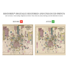 Load image into Gallery viewer, Digitally Restored and Enhanced 1895 Houston City Map - Inch Houston Texas Vintage Map - Old Map of Houston TX Wall Art - Restored Houston Wall Map of Texas - Historic City of Houston and Environs Map
