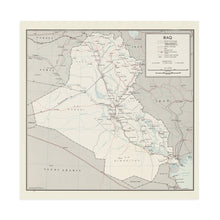 Load image into Gallery viewer, Digitally Restored and Enhanced 1967 Iraq Map Poster - Vintage Map of Iraq Wall Art - Republic of Iraq Map History Showing International Boundaries

