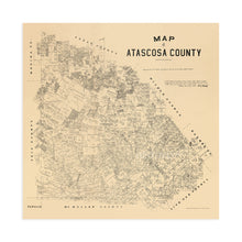 Load image into Gallery viewer, Digitally Restored and Enhanced 1879 Atascosa County Texas Map - Vintage Map of Atascosa County Wall Art - Old Atascosa County Map Poster - History Map of Atascosa County TX Showing Land Ownership
