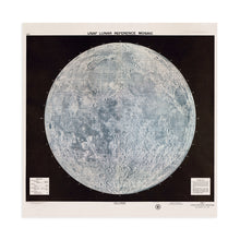 Load image into Gallery viewer, Digitally Restored and Enhanced 1966 Lunar Moon Map Poster - Lunar Map - Moon Poster Vintage Map with Data Table - Print of the Moon Wall Map - Lunar Poster - USAF Lunar Reference Mosaic
