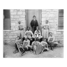 Load image into Gallery viewer, Digitally Restored and Enhanced 1899 African American Baseball Players Photo Print - Baseball Players from Morris Brown College at Atlanta Georgia Poster
