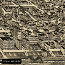 Load image into Gallery viewer, Digitally Restored and Enhanced 1887 Duluth Minnesota Perspective Map Poster - History Map of Minnesota Wall Art - Bird&#39;s Eye View of Duluth MN Map Print
