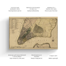 Cargar imagen en el visor de la galería, Digitally Restored and Enhanced - 1789 New York Canvas Map - Canvas Wrap Vintage New York Map - Old Wall Map of New York City Poster - Historic New York Wall Art - Restored Plan of New York City Map
